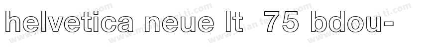 helvetica neue lt  75 bdou字体转换